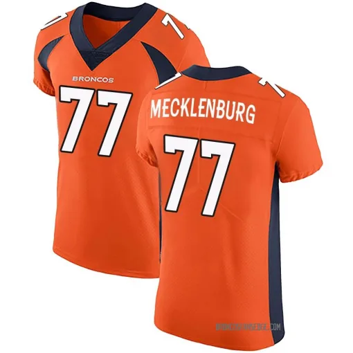 Elite Karl Mecklenburg Men's Denver Broncos Orange Team