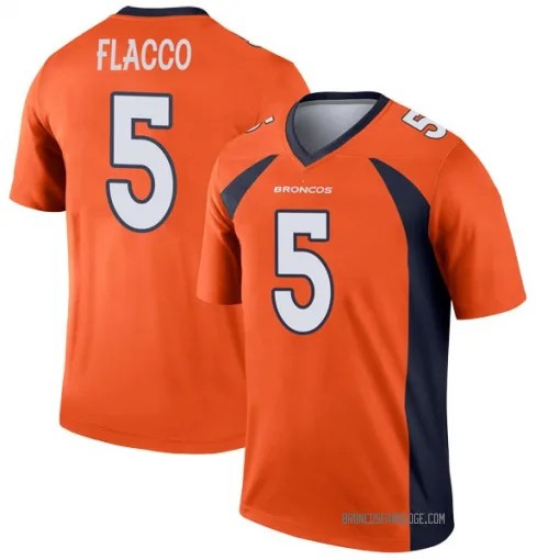 Legend Joe Flacco Youth Denver Broncos Orange Jersey - Nike