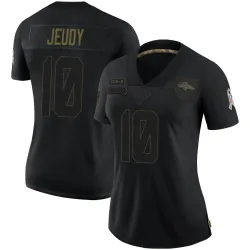 Limited Jerry Jeudy Women's Denver Broncos Black 2020 Salute To Service Jersey - Nike