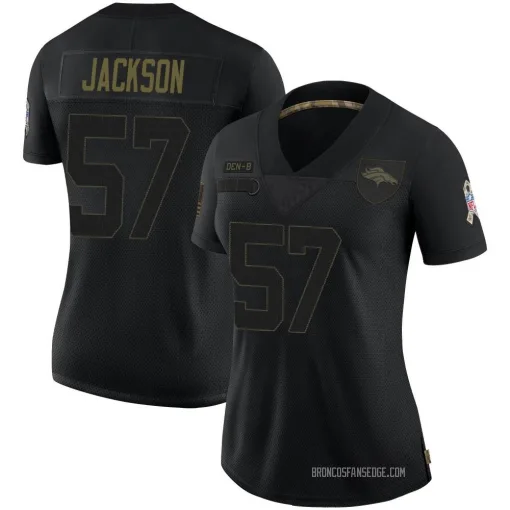 Limited Tom Jackson Women's Denver Broncos Black 2020 Salute To Service Jersey - Nike